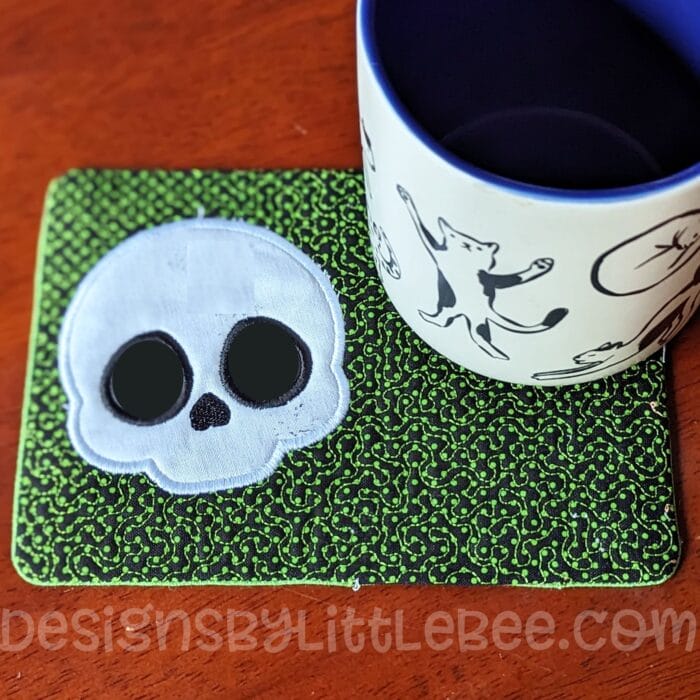 Skully Mug Rug