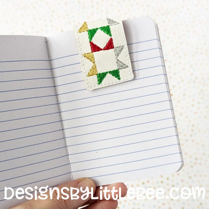 Quilt Blocks I Foldover Magnetic Bookmark
