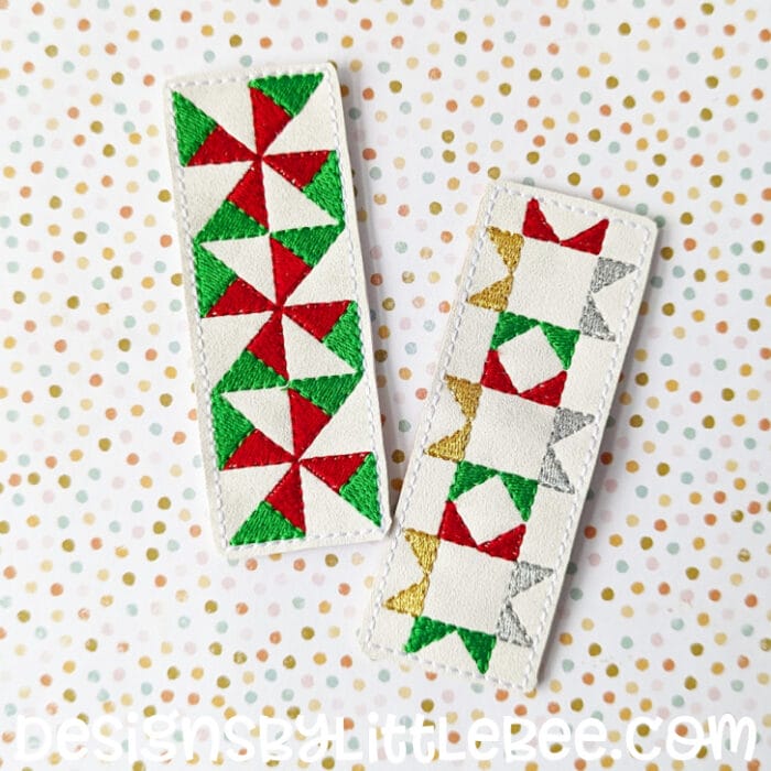 Quilt Blocks I Foldover Magnetic Bookmark - Image 2
