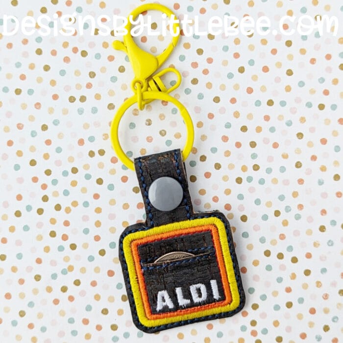 Aldi Quarter Keeper - Snap Tab & Eyelet Key Fob