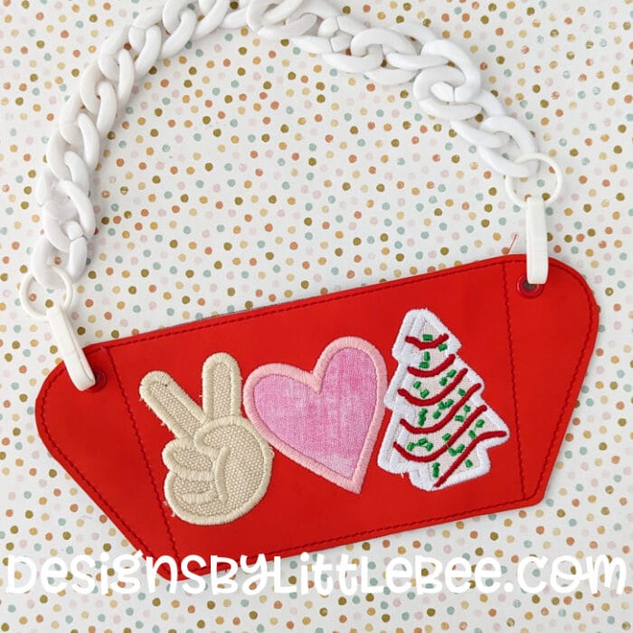 Peace Love Christmas Tree Cakes Coffee Clutch