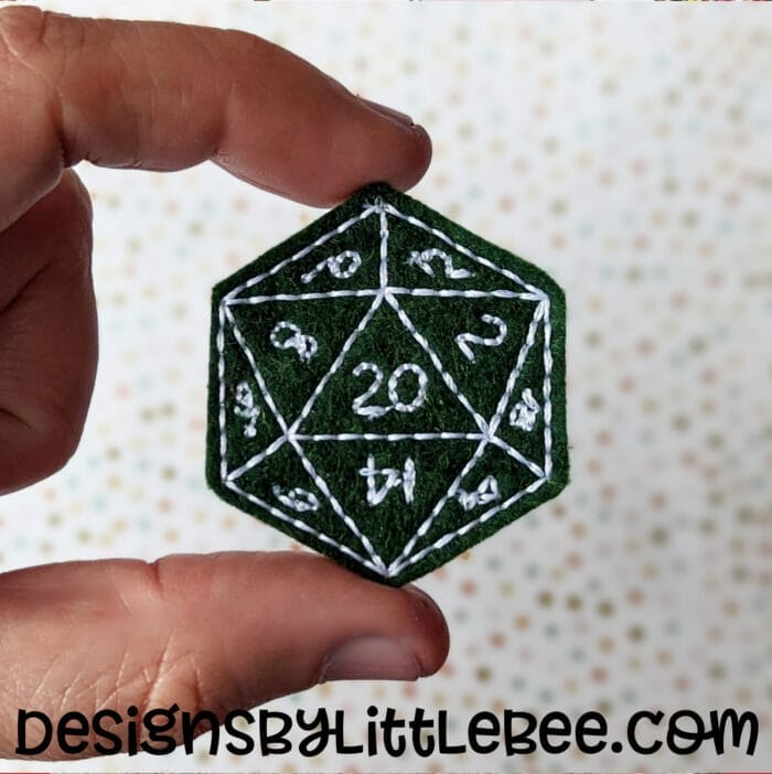 D20 Die Feltie and Pen / Pencil Hugger Set