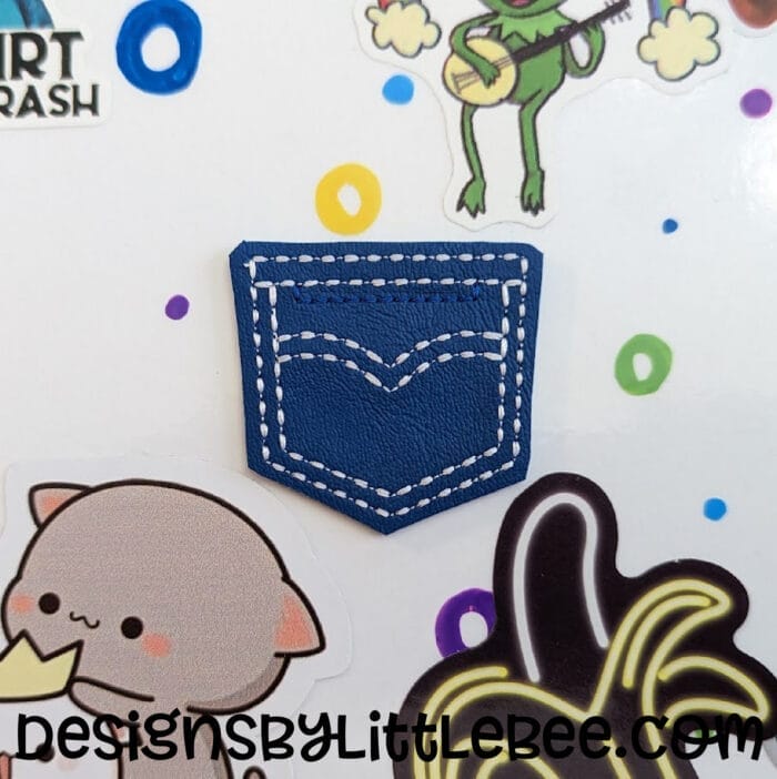 Denim Pocket Feltie with Optional Quarter Keeper