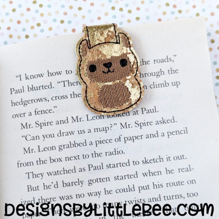 Pudgy Llama Foldover Magnetic Bookmark