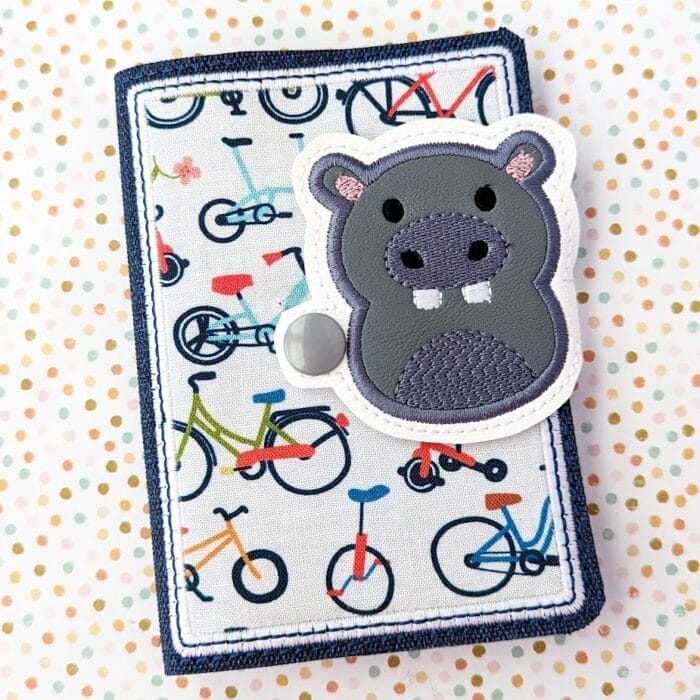Pudgy Hippo Mini Composition Book Snap Cover