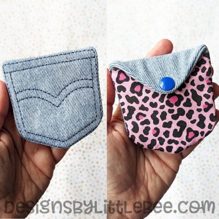 Denim Pocket Snap Bag Set