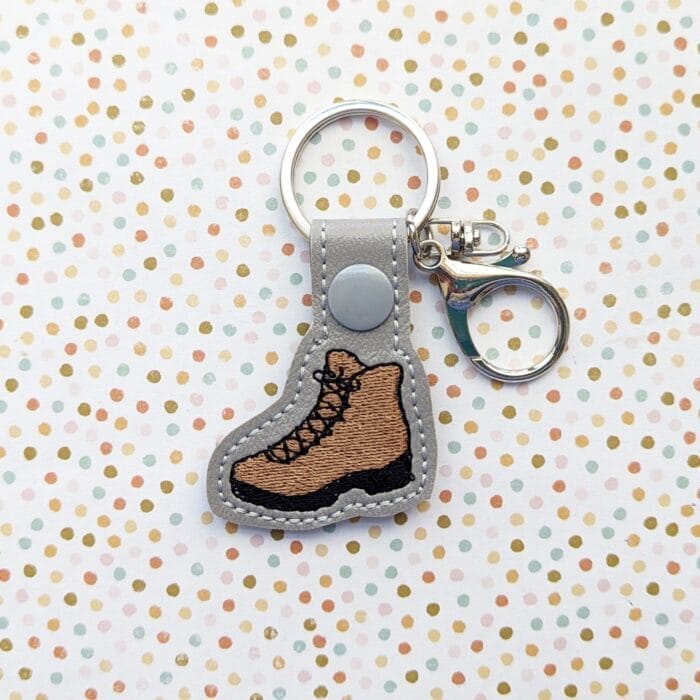 Hiking Boot Snap Tab & Eyelet Key Fob