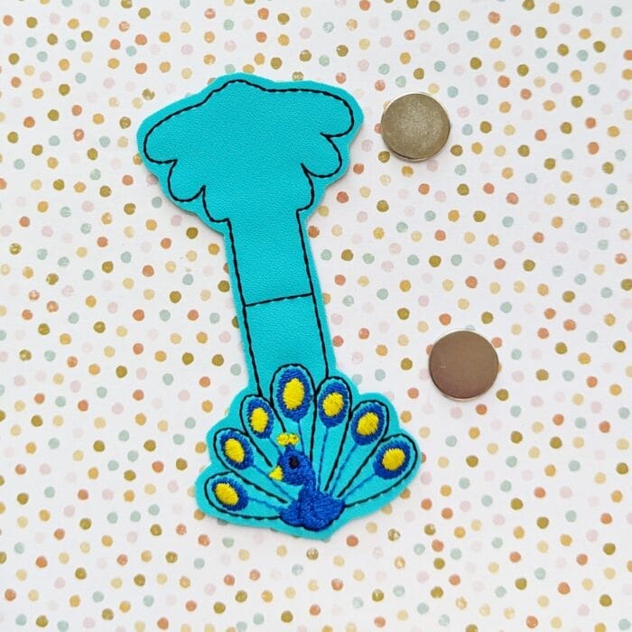 Peacock Foldover Magnetic Bookmark