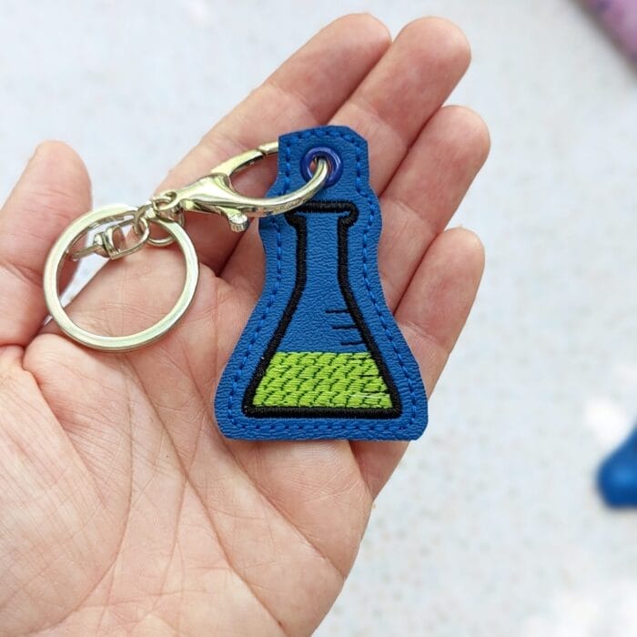 Beaker Snap Tab & Eyelet Key Fob