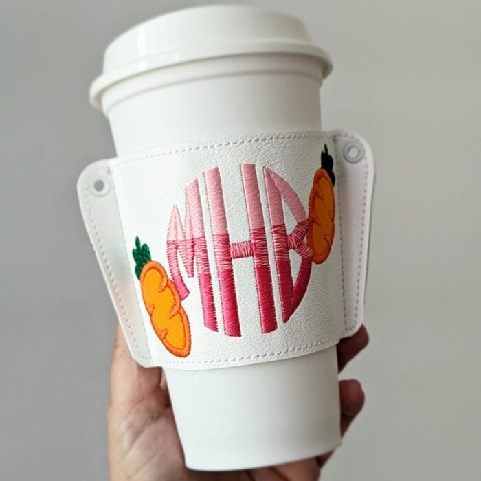 Bunny and Carrot Applique Coffee Clutch
