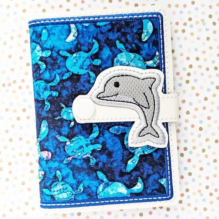 Dolphin Mini Composition Book Snap Cover