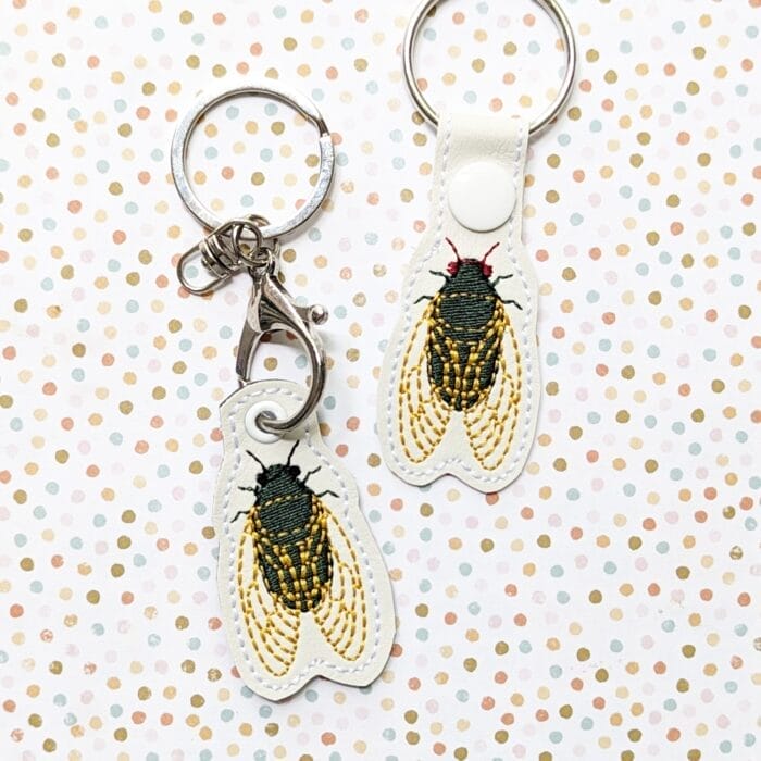 Cicada Snap Tab & Eyelet Key Fob