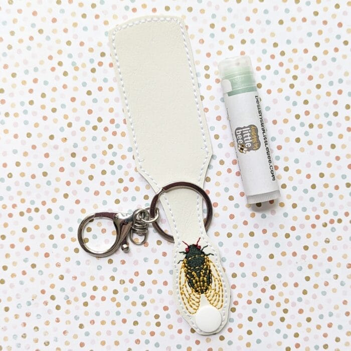 Cicada Lip Balm Holder Key Fob Snap Tab - 5x7+ ONLY