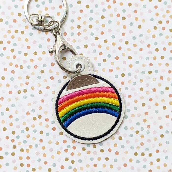Cheer Bear Quarter Keeper - Snap Tab & Eyelet Key Fob