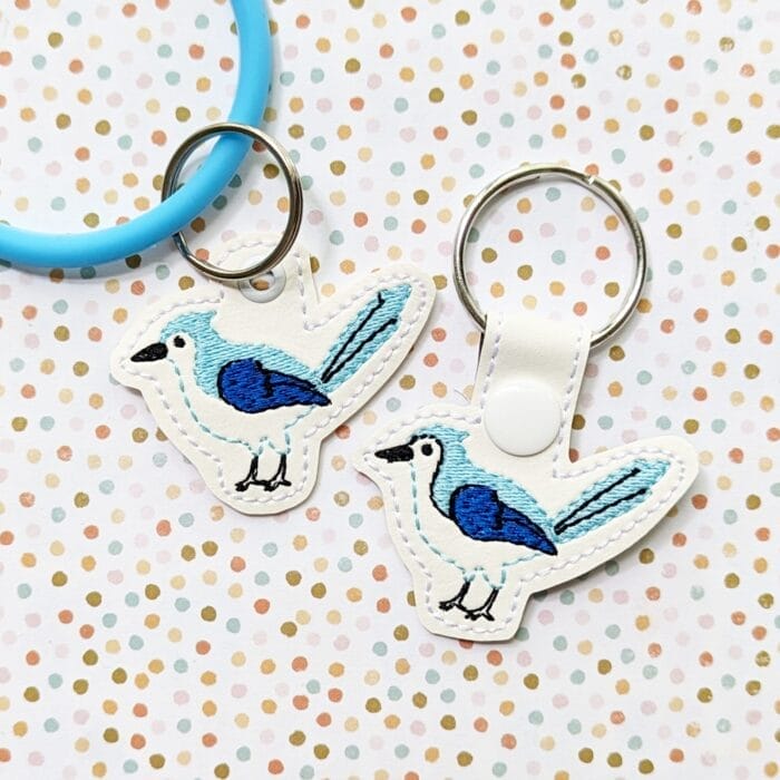Blue Jay Snap Tab & Eyelet Key Fob
