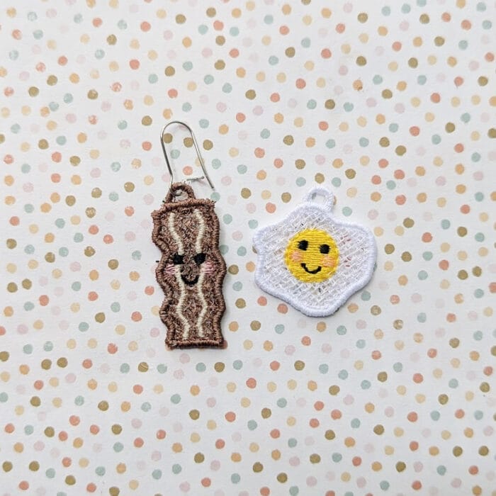 Bacon and Egg FSL Earrings