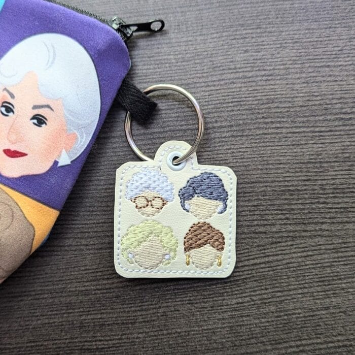 Golden Girls Snap Tab & Eyelet Key Fob