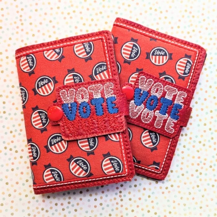 Vote Trio Mini Composition Book Snap Cover