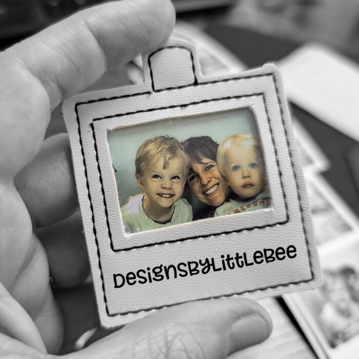Photo Square - Snap Tab & Eyelet Fob