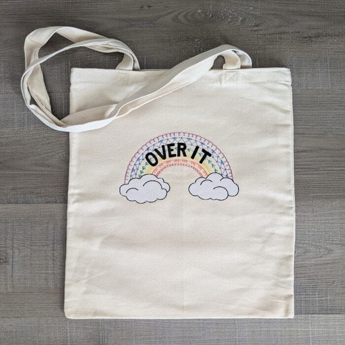 Over It Rainbow Tote Bag