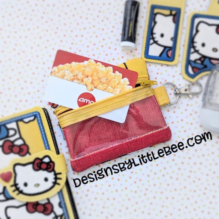 Mid-Zip ID Wallet - Vinyl Window Zipper Bag - Size 3 Zipper - Image 2