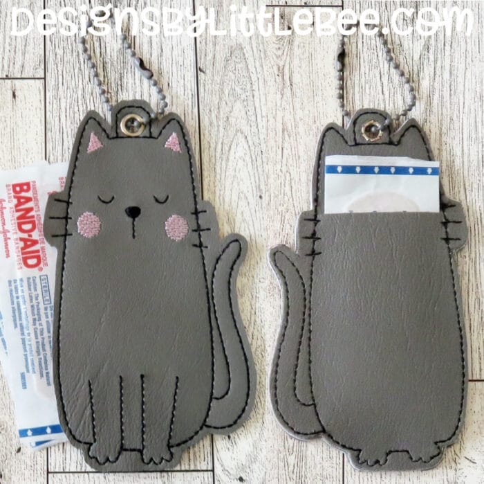 Fancy Cat Bandage Case - Snap Tab & Eyelet